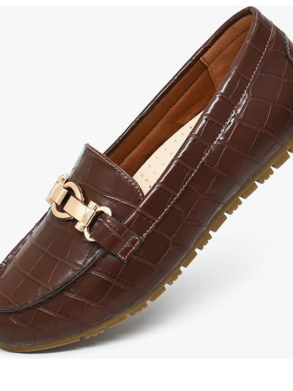 Women's Brown Leather Penny Loafers Size 8